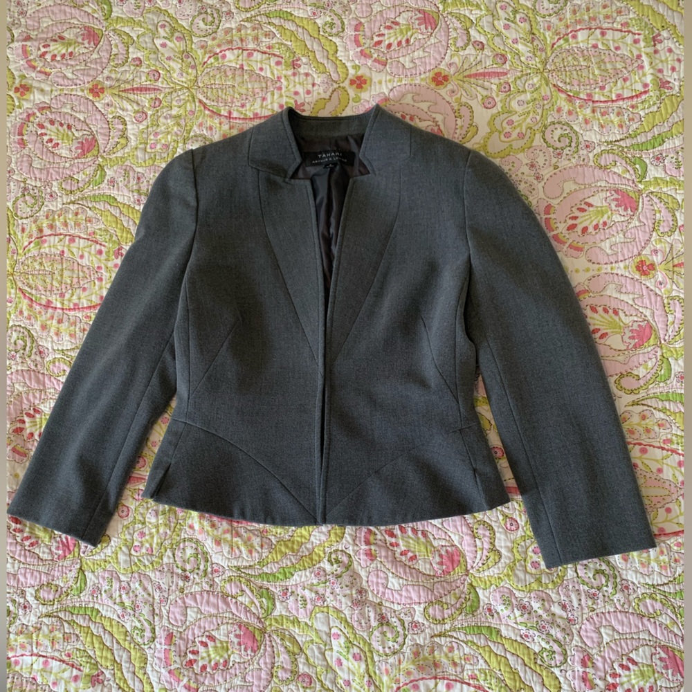 Gray structured blazer